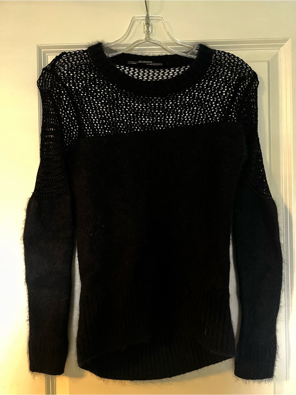 All Saints Angora Mesh Sweater